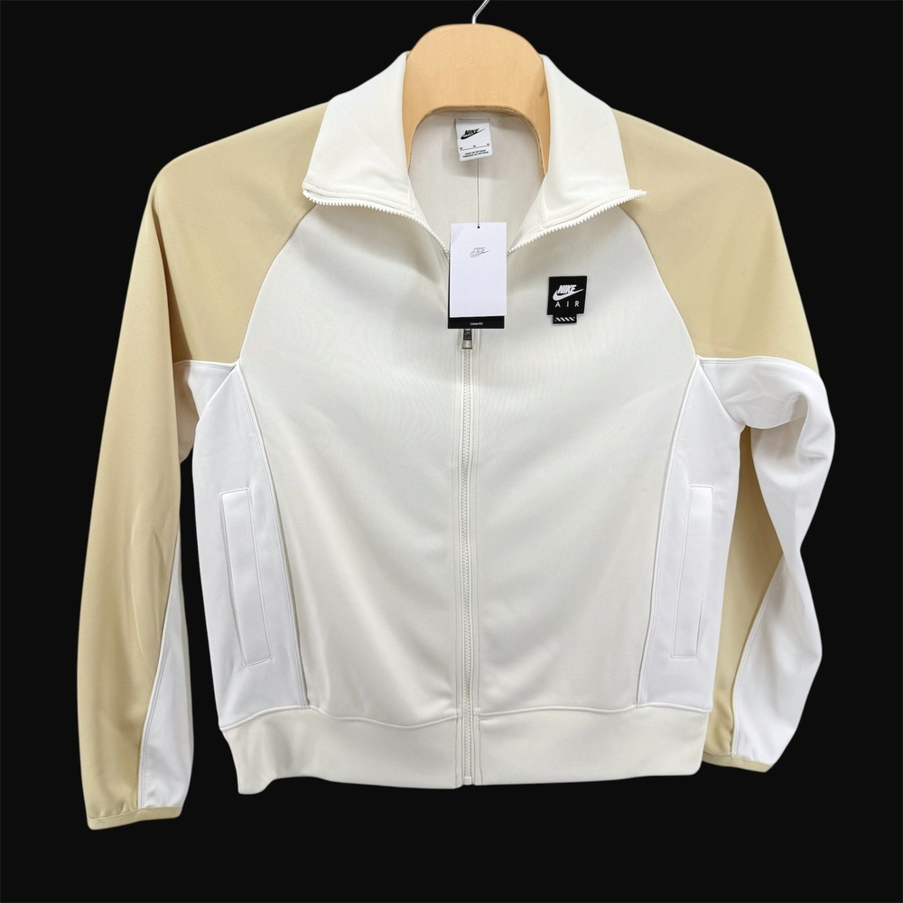 NEW Nike Track Jacket Mens Medium Track Jacket White Cream IB2145-133 Nike Air
